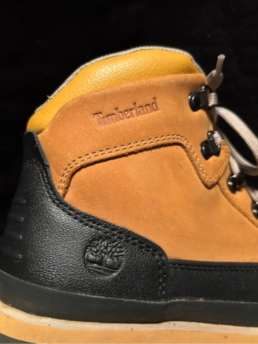 Timberland Kids Tan and Black Lace-Up Winter Boots